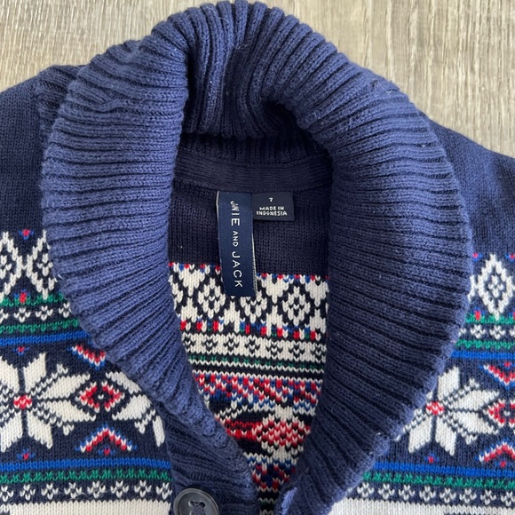 Janie and Jack Holiday Train Cardigan - Picture 5 of 6